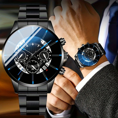 5pcs Men's Business Fashion High-End Elegant Versatile Watch Set Perfect Gift for Friends On Holidays And Birthdays Holiday Gifts Birthday Presents Elegant Design Sophisticated Timepiece Premium Materials Watch Set for Men Wr
