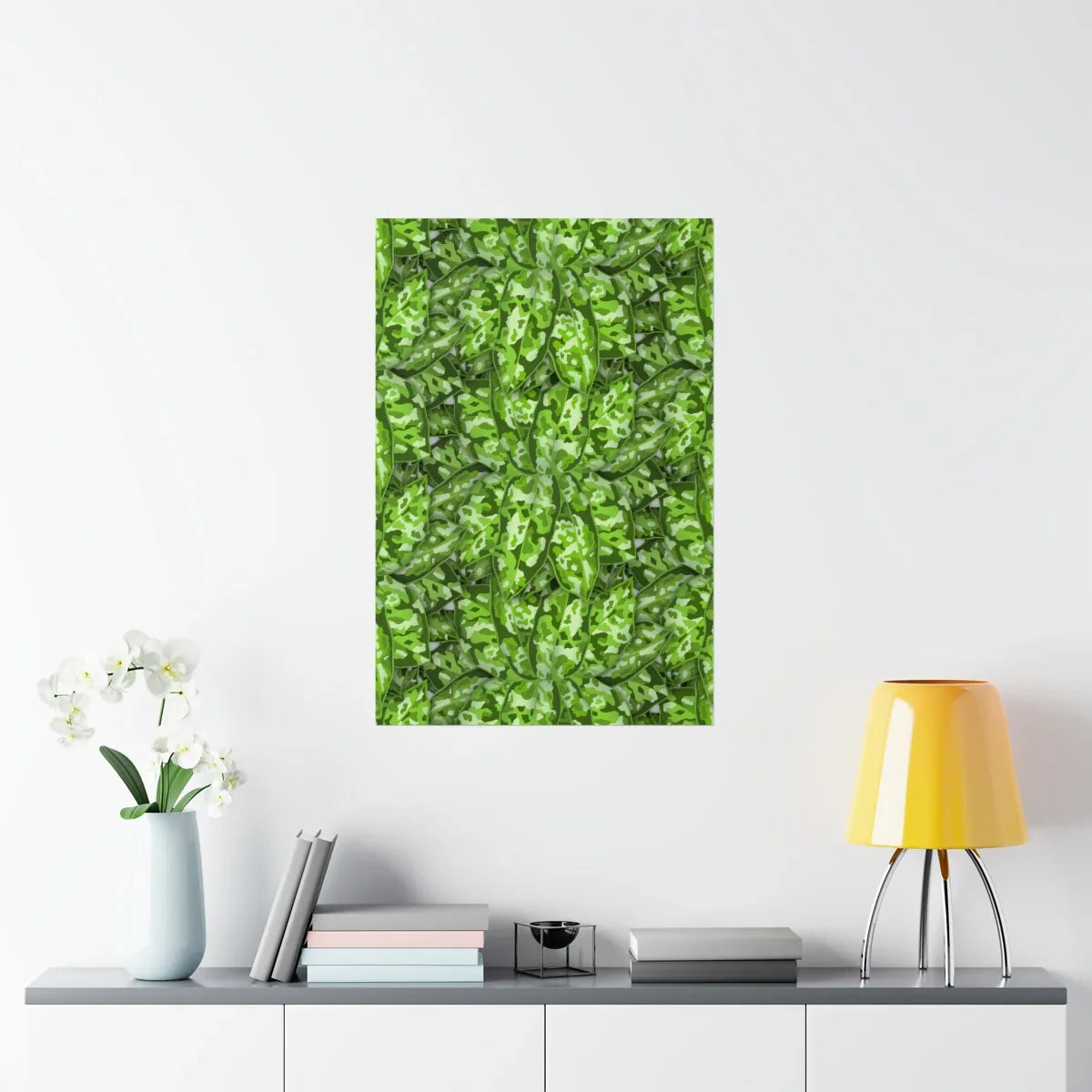 Aglaonema Pictum Botanical Print – Unframed Wall Art