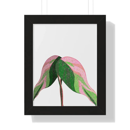 Pink Princess Philodendron Framed Print – Botanical Wall Art