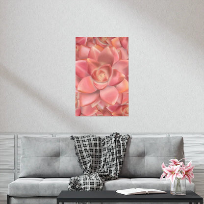 Graptosedum California Sunset Succulent Pattern Botanical Print – Unframed Wall Art
