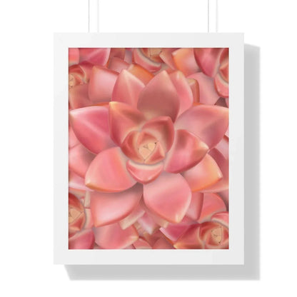 Graptosedum California Sunset Succulent Pattern Framed Print – Botanical Wall Art