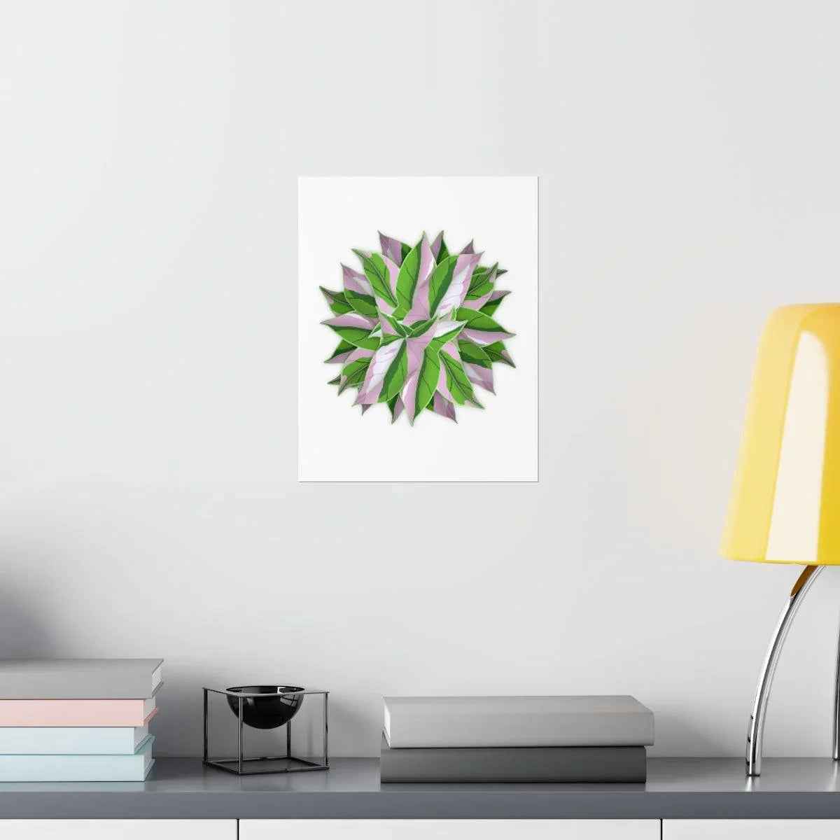 Syngonium Tricolor Pattern Botanical Print – Unframed Wall Art