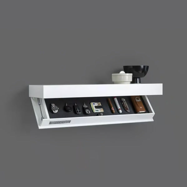 Wall Mounted Wine Cabinet Shelf - Modern Wooden Hanging Bottle and Glass Display Rack