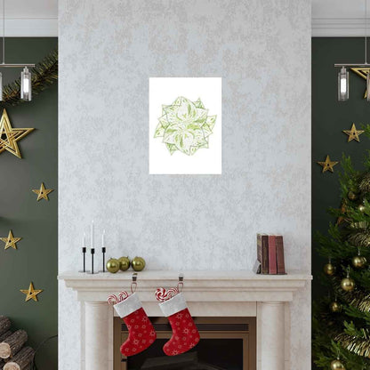 Snow Queen Pothos Botanical Print – Unframed Wall Art