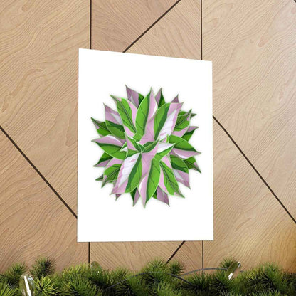 Syngonium Tricolor Pattern Botanical Print – Unframed Wall Art
