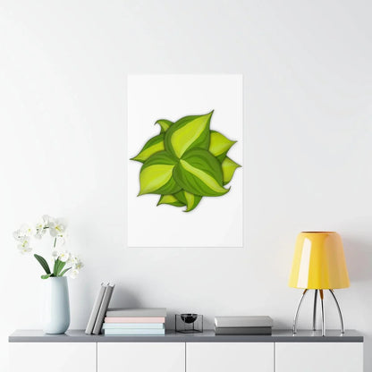 Philodendron Brasil Botanical Print – Unframed Wall Art