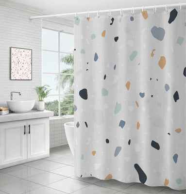 Bathroom Ins Morandi Terrazzo Shower Curtain