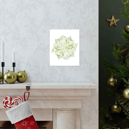 Snow Queen Pothos Botanical Print – Unframed Wall Art