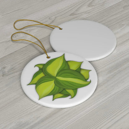 Philodendron Brasil Ceramic Ornament