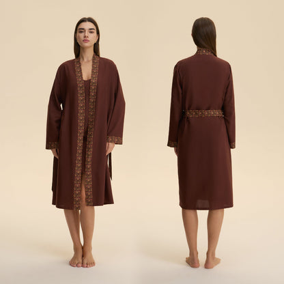 Loose Casual Middle Eastern-style Single Nightgown For Couples Long Cloud-shaped Cotton Loungewear