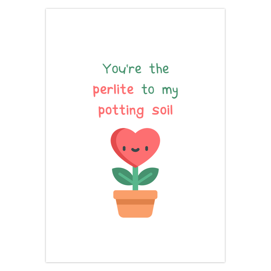 Heart Plant Valentine's Day Card – Botanical Design Blank Inside