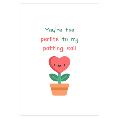 Heart Plant Valentine's Day Card – Botanical Design Blank Inside