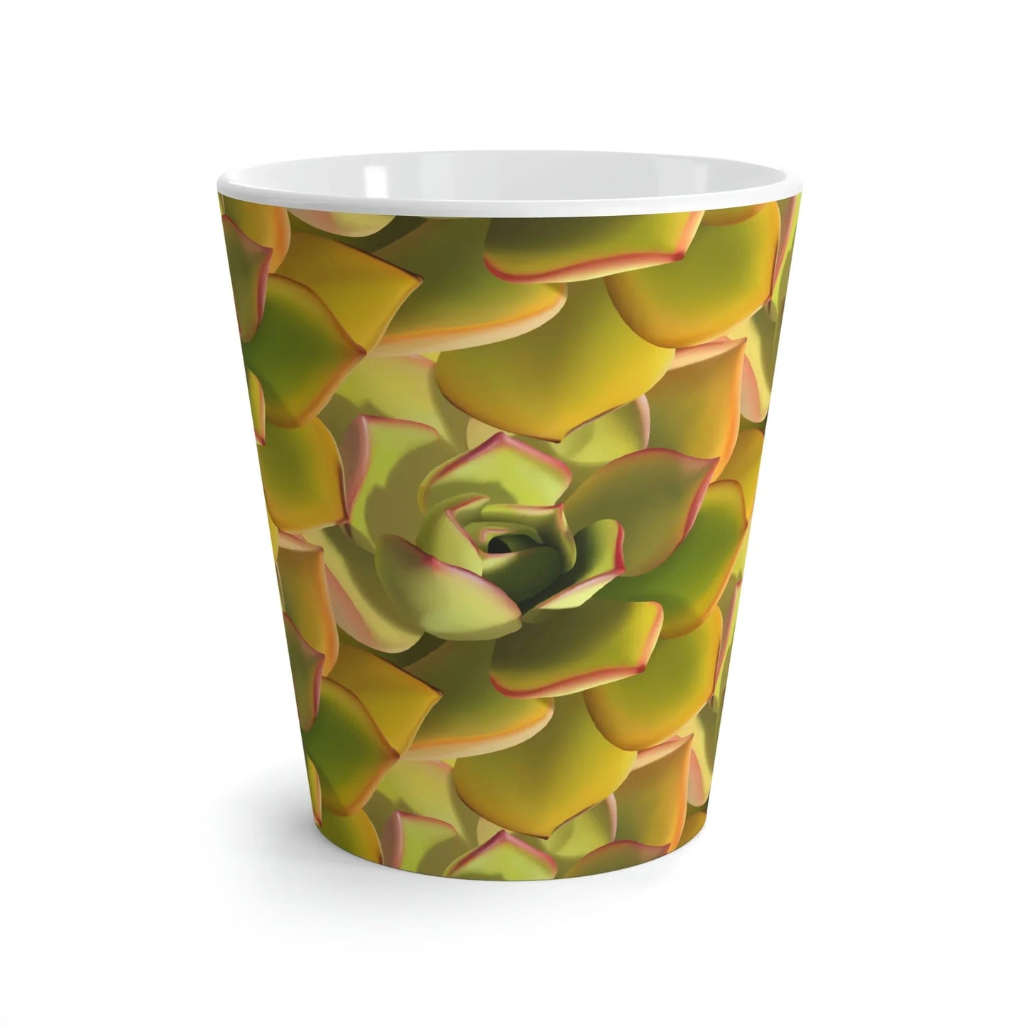 Noble Aeonium Succulent Pattern Ceramic Mug 12 oz