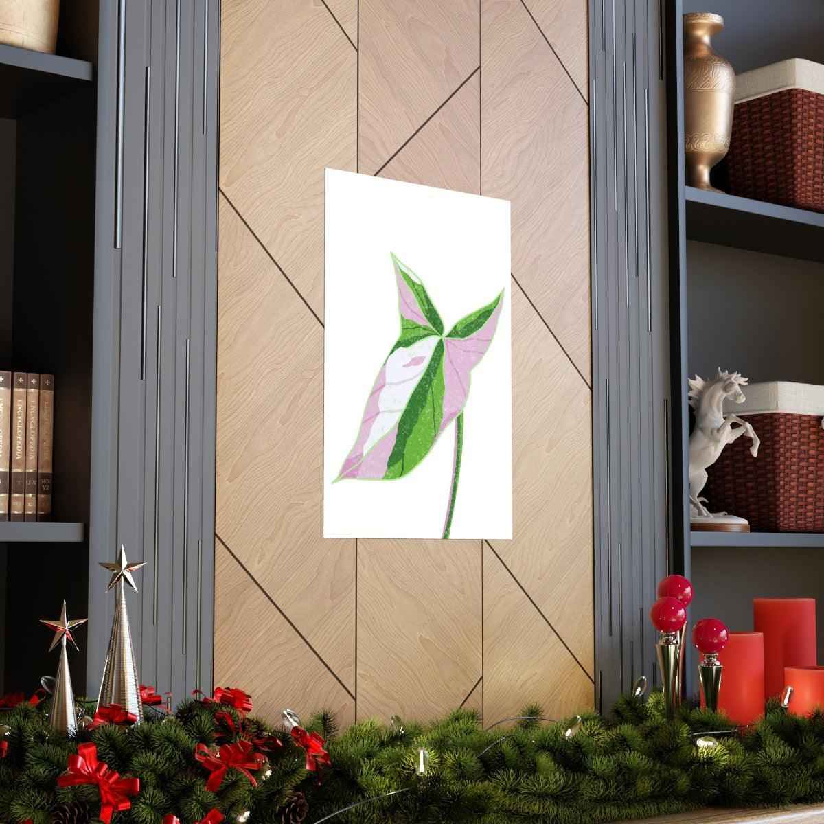 Syngonium Tricolor Botanical Print – Unframed Wall Art