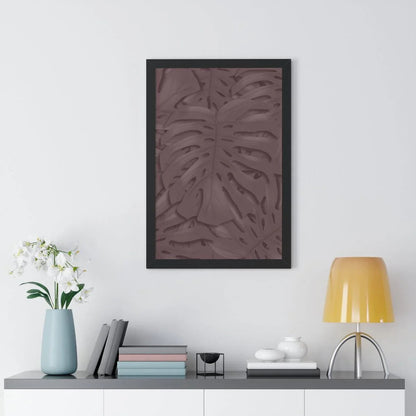 Merlot Monstera Framed Print – Botanical Wall Art