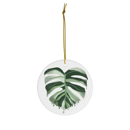 Melting Monstera Albo Ceramic Ornament