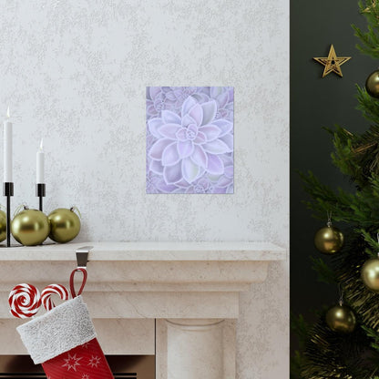 Graptopetalum Murasaki Succulent Pattern Botanical Print – Unframed Wall Art