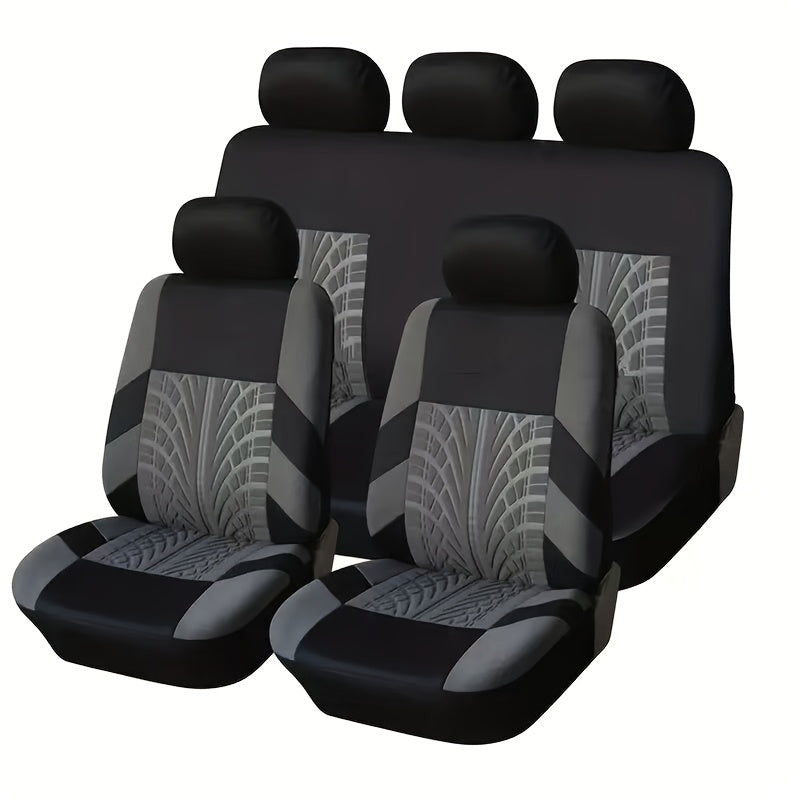 Tire Track Seat Covers Breathable Universal Set of 5