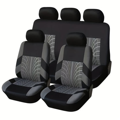 Tire Track Seat Covers Breathable Universal Set of 5