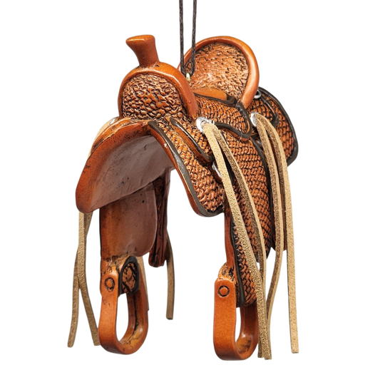 Western Saddle Ornament - Classic