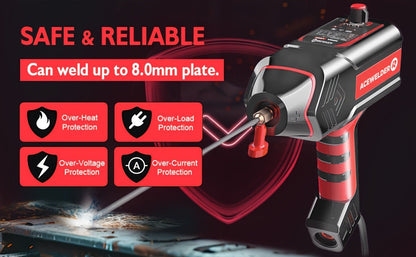 ACEWELDER 120Amp Handheld Welding Machine 110V Portable Electric ARC Welder Gun with Inverter Current Adjustment Stick Welder IP21S
