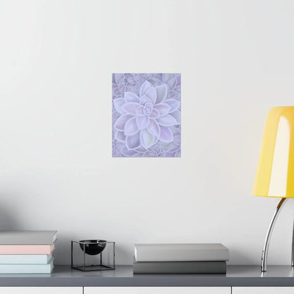 Graptopetalum Murasaki Succulent Pattern Botanical Print – Unframed Wall Art