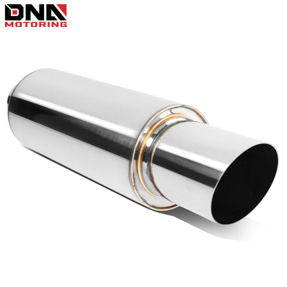 DNA MOTORING Stainless Steel Straight-Through Exhaust Muffler
