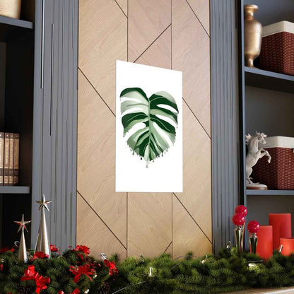 Melting Monstera Albo Botanical Print – Unframed Wall Art