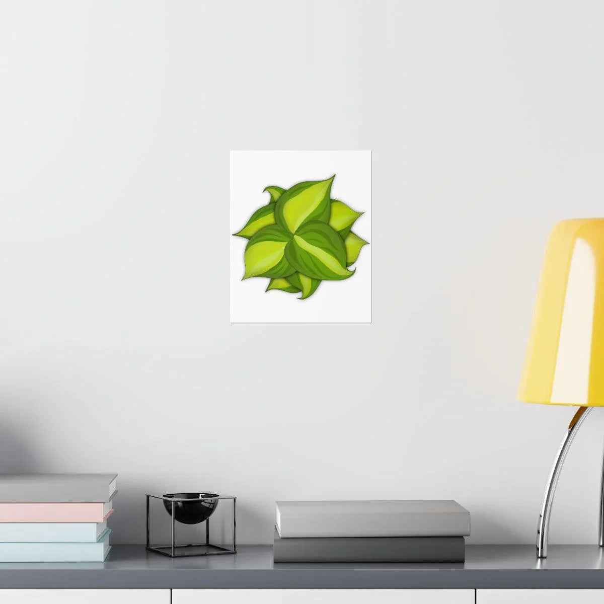 Philodendron Brasil Botanical Print – Unframed Wall Art