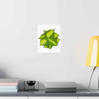 Philodendron Brasil Botanical Print – Unframed Wall Art