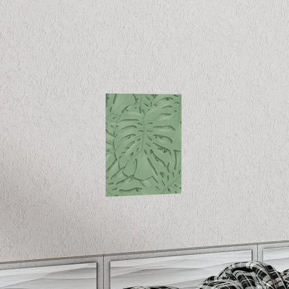Sage Green Monstera Botanical Print – Unframed Wall Art