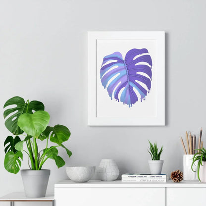 Purple Melting Monstera Framed Print – Botanical Wall Art