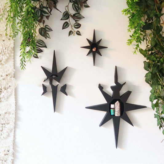 New Octagonal Star Wall Hanging Decorative Crystal Shelf