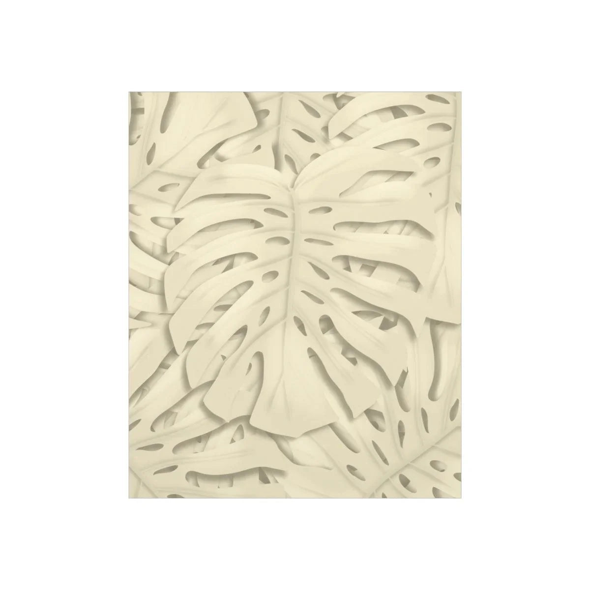 Beige Monstera Botanical Print – Unframed Wall Art