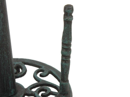 Seaworn Blue Cast Iron Starfish Paper Towel Holder 15""