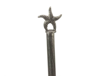 Antique Silver Cast Iron Starfish Paper Towel Holder 15""