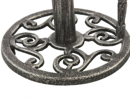 Antique Silver Cast Iron Starfish Paper Towel Holder 15""