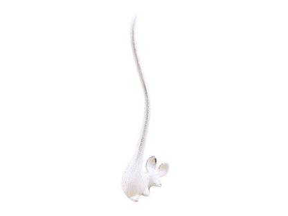 Whitewashed Cast Iron Mouse Paper Towel Holder 12""