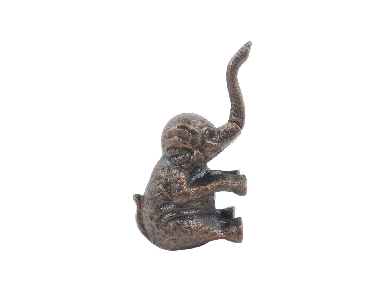 Rustic Copper Cast Iron Elephant Metal Door Stop 8""