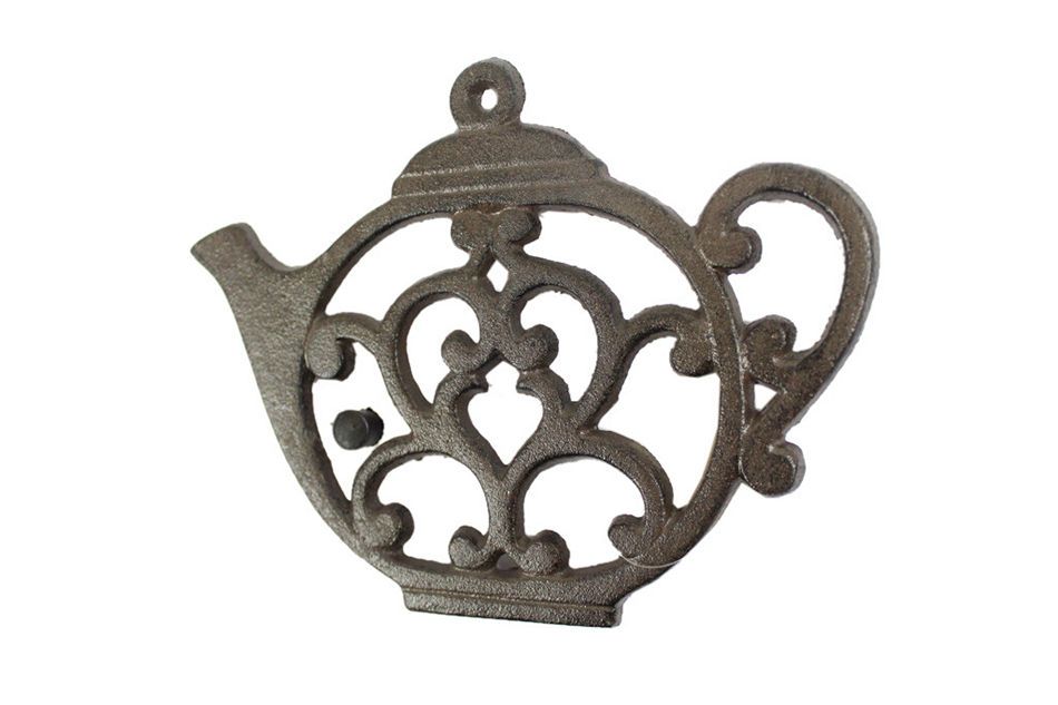 Cast Iron Round Teapot Trivet 8""