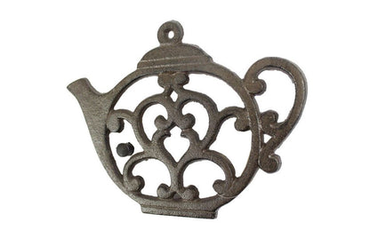 Cast Iron Round Teapot Trivet 8""
