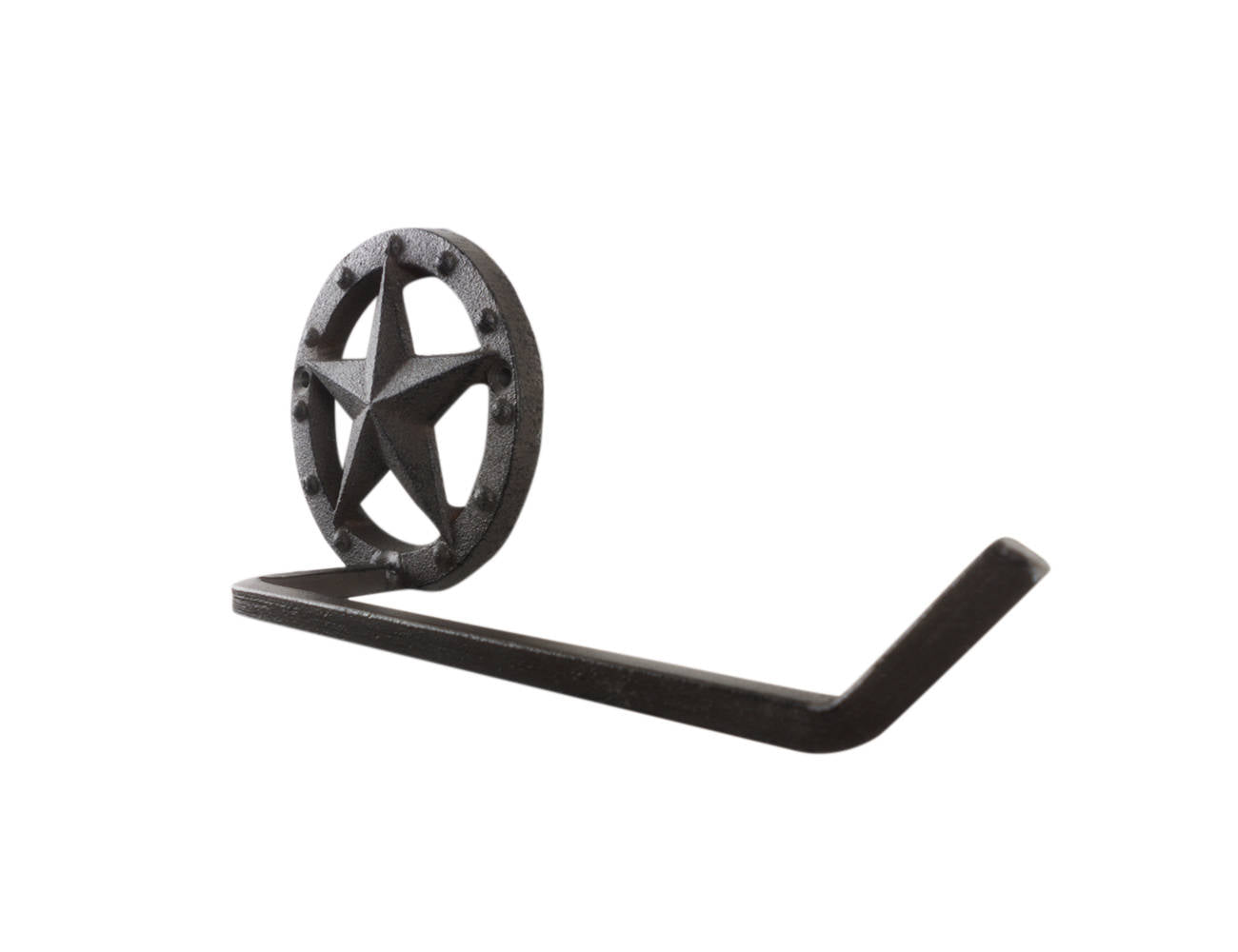 Cast Iron Lone Star Bathroom Toilet Paper Holder 10""