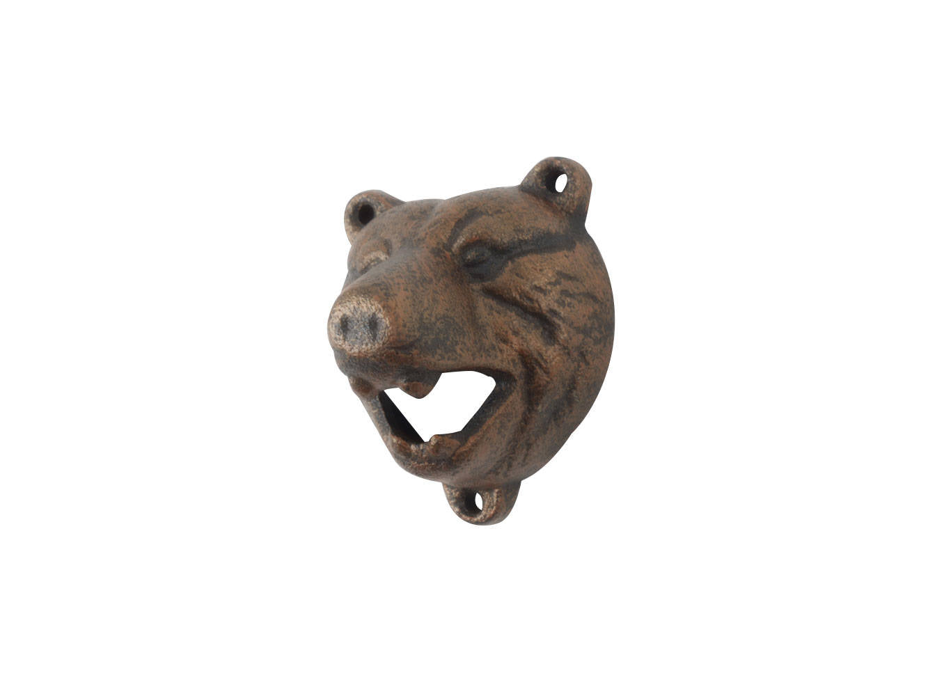 Rustic Copper Cast Iron Bear Bottle Opener 4""