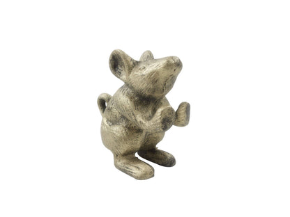 Rustic Gold Cast Iron Mouse Door Stopper 5""