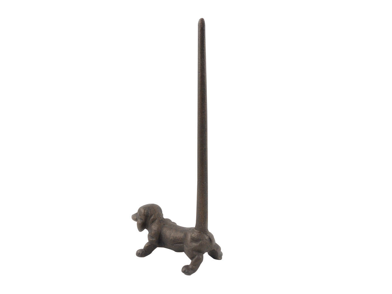 Rustic Copper Cast Iron Dog Paper Towel Holder 12""