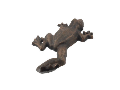 Rustic Copper Cast Iron Frog Hook 6""