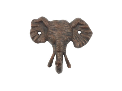 Rustic Copper Cast Iron Elephant Hook 5""