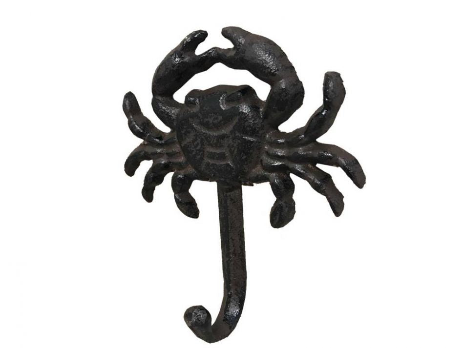 Cast Iron Wall Mounted Crab Hook 5""