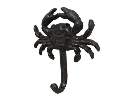 Cast Iron Wall Mounted Crab Hook 5""
