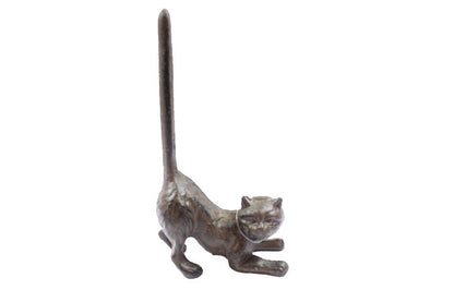 Cast Iron Cat Paper Towel Holder 10""
